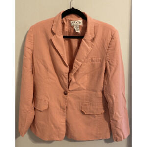 Women’s Salmon Pink Orvis Fully Line Blazer One Button Size 12